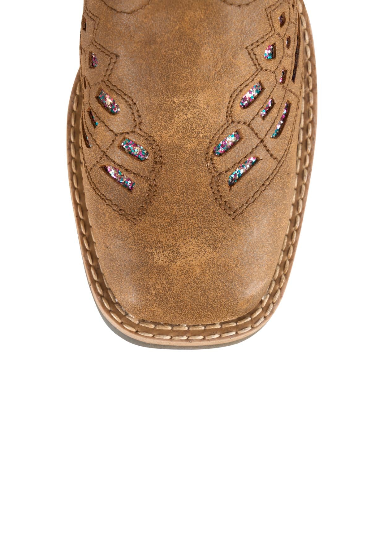Pure Western DASH purple Glitter Girls Boots