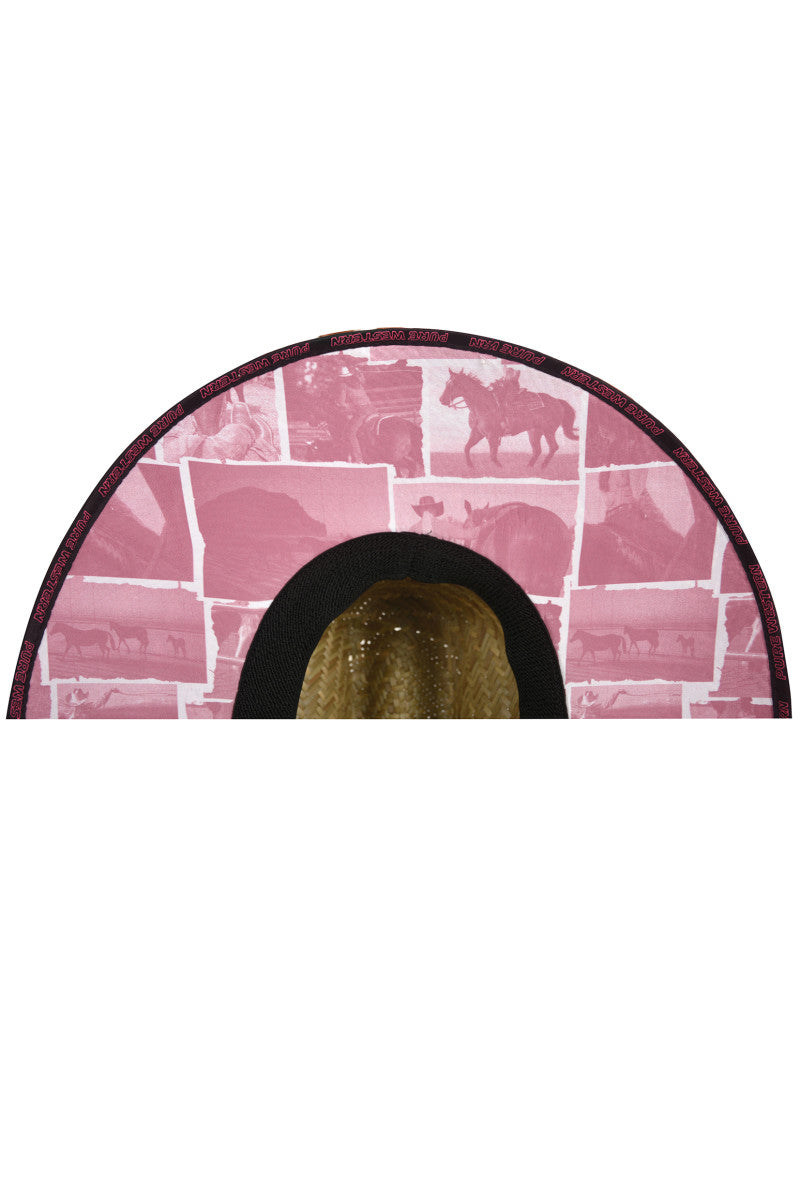 Pure Western Straw Hats Rodeo Print