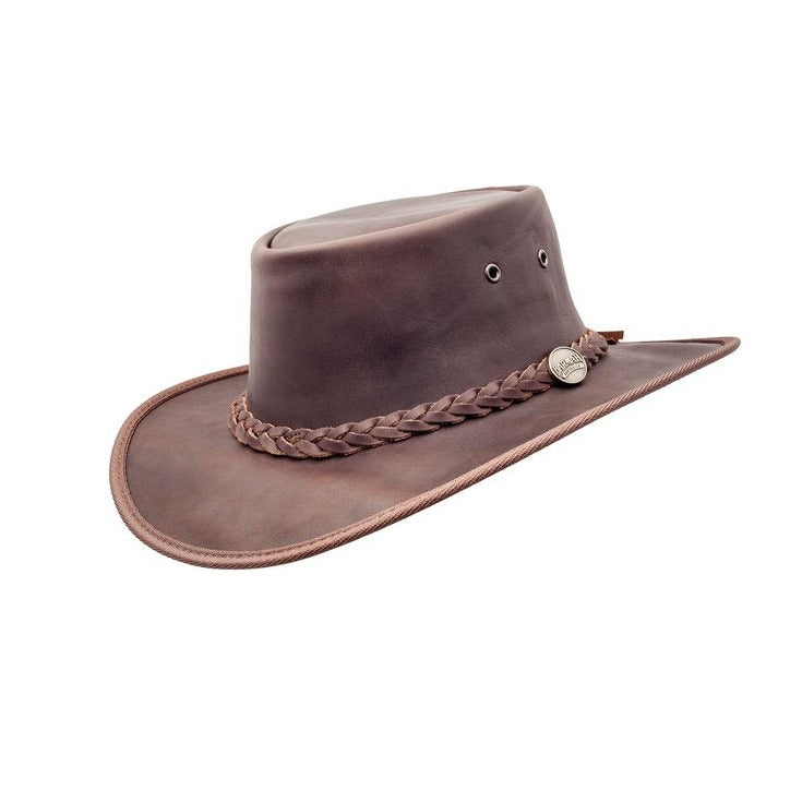Barmah Hat Full Grain Leather Dark