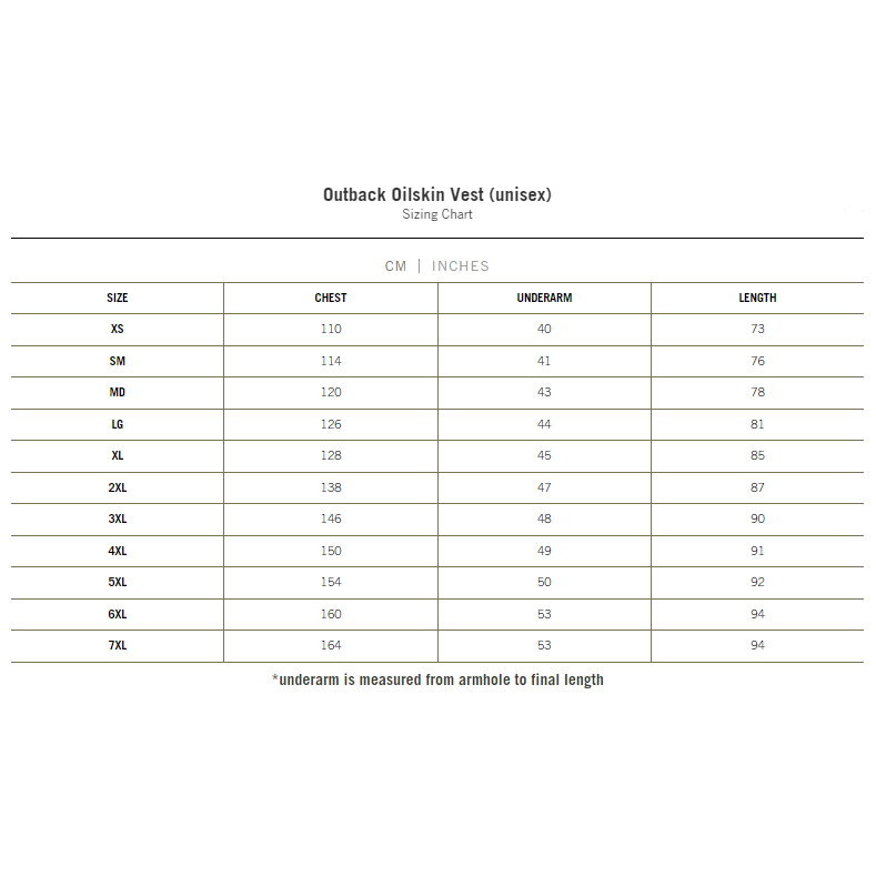 Outback Unisex Oilskin Vest