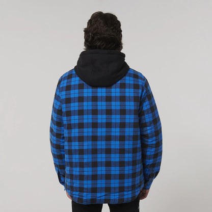 Hard Yakka Quilted Flannel Hooded Shacket