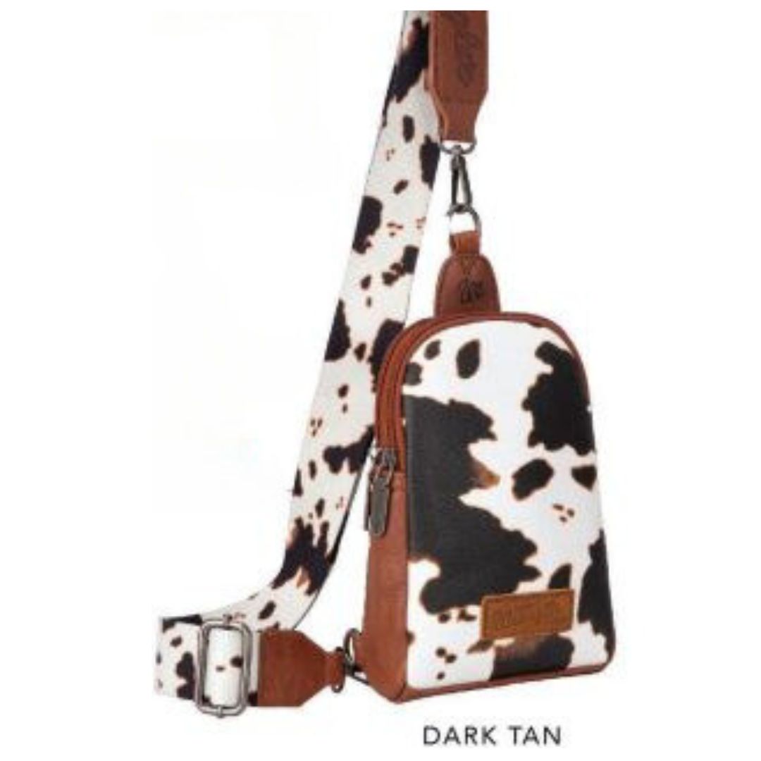 Wrangler Southwestern Cow print Sling Bag