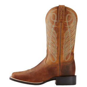 Ariat Round Up Wide Square Toe 10018528 Powder Brown